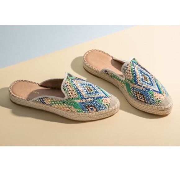 Halogen Blythe Espadrille Mules Multicolor Size 7 - Picture 1 of 6
